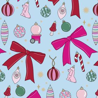Cute Xmas blue wallpaper