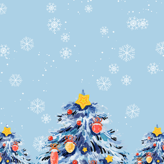 Cute Xmas blue wallpaper
