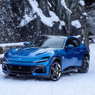 Car winter 4k wallpaper