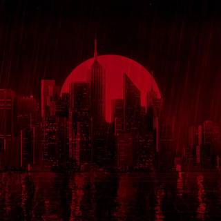 City night rain wallpaper