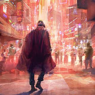 Red city 4k wallpaper