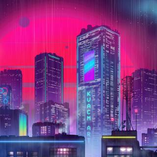 Red city 4k wallpaper