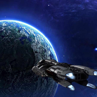 Spaceship phone wallpaper