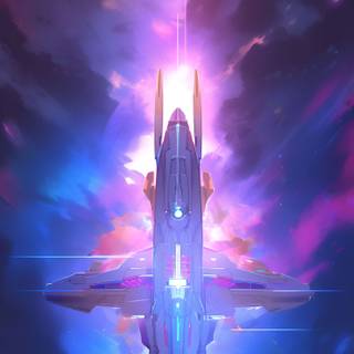 Spaceship phone wallpaper