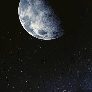 Half moon iPhone wallpaper