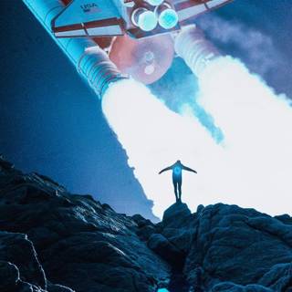 Spaceship phone wallpaper