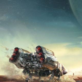 Spaceship phone wallpaper