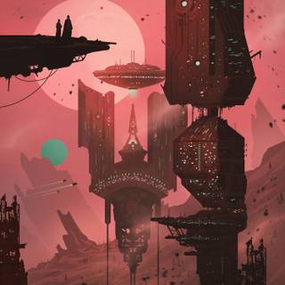 Spaceship phone wallpaper