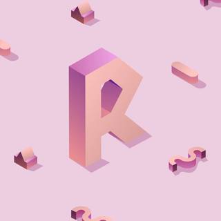 Pink R wallpaper