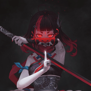 Oni samurai girl wallpaper