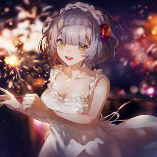 White 4k anime wallpaper