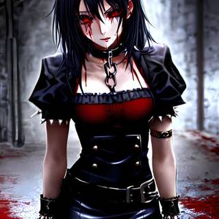 Red gothic anime wallpaper