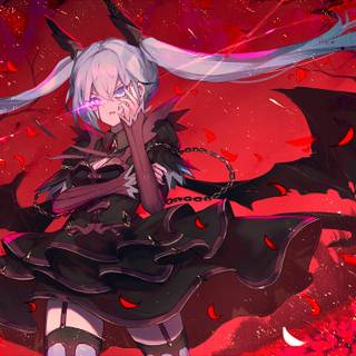 Red gothic anime wallpaper