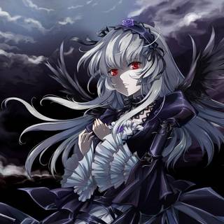 Red gothic anime wallpaper