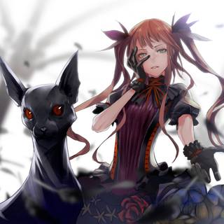 Red gothic anime wallpaper