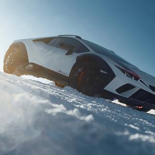 Supercar winter wallpaper