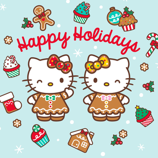 Xmas Hello Kitty desktop wallpaper