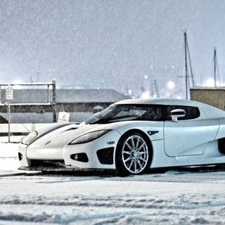 Supercar winter wallpaper