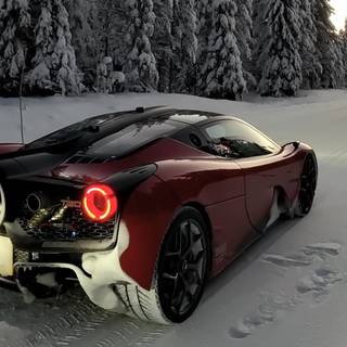 Supercar winter wallpaper
