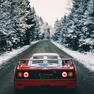 Supercar winter wallpaper
