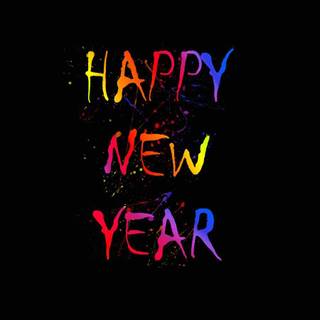Black Happy New Year wallpaper
