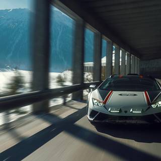 Supercar winter wallpaper