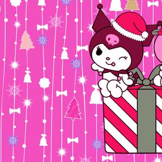 Xmas Hello Kitty desktop wallpaper