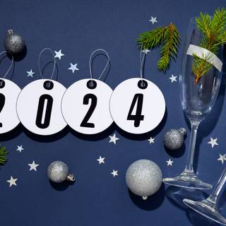 2024 Happy New Year 4k wallpaper