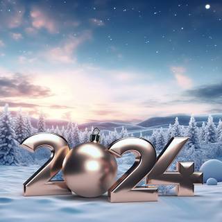 Desktop New Year 2024 wallpaper