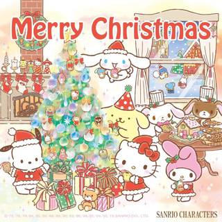Hello Kitty Christmas tree wallpaper