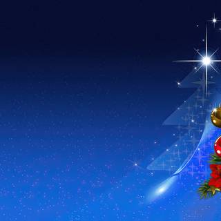 Blue and gold Christmas wallpaper