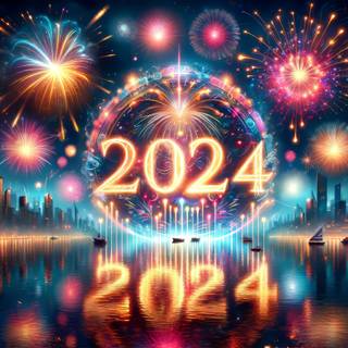 Desktop New Year 2024 wallpaper