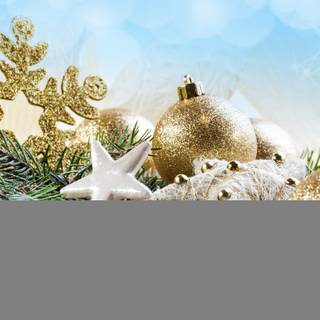Blue and gold Christmas wallpaper
