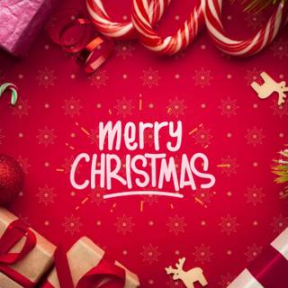 Merry Christmas red wallpaper