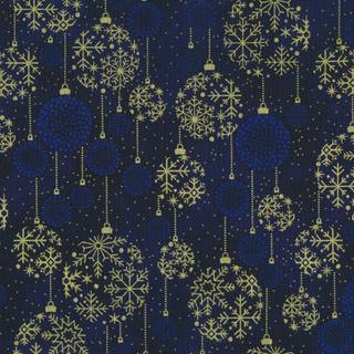 Blue and gold Christmas wallpaper
