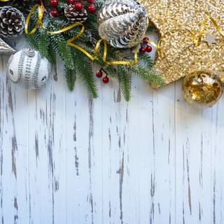 Blue and gold Christmas wallpaper