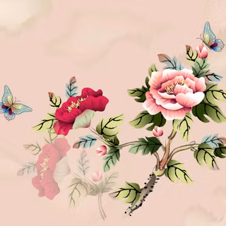 Chinese flower wallpaper