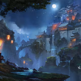 Chinese castle wallpaper