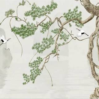 Chinese trees wallpaper