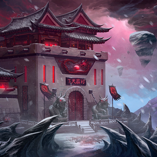 Chinese castle wallpaper