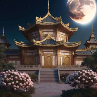 Chinese castle wallpaper