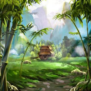 Chinese forest wallpaper