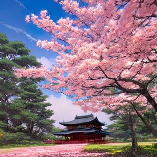 Chinese trees wallpaper