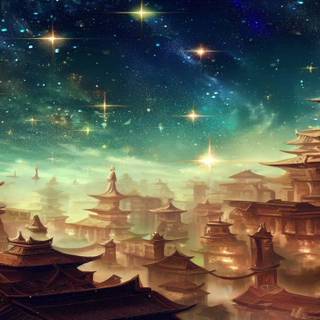 Chinese castle wallpaper