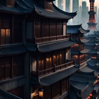 Chinese castle wallpaper