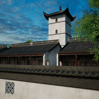 Chinese castle wallpaper