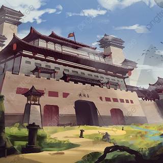 Chinese castle wallpaper