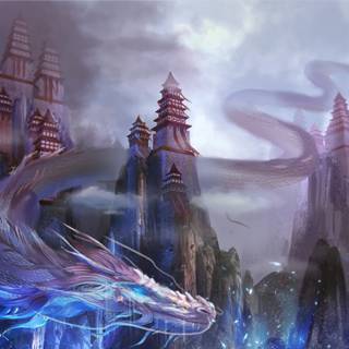 Chinese castle wallpaper