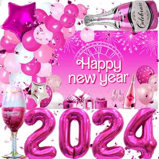 Pink New Year 2024 wallpaper