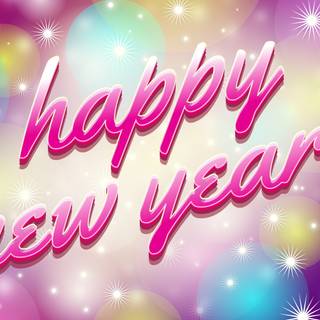 Happy New Year pink wallpaper